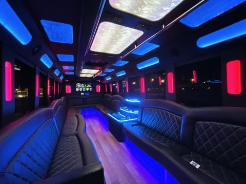Miami 35 Passenger Party Bus Interior